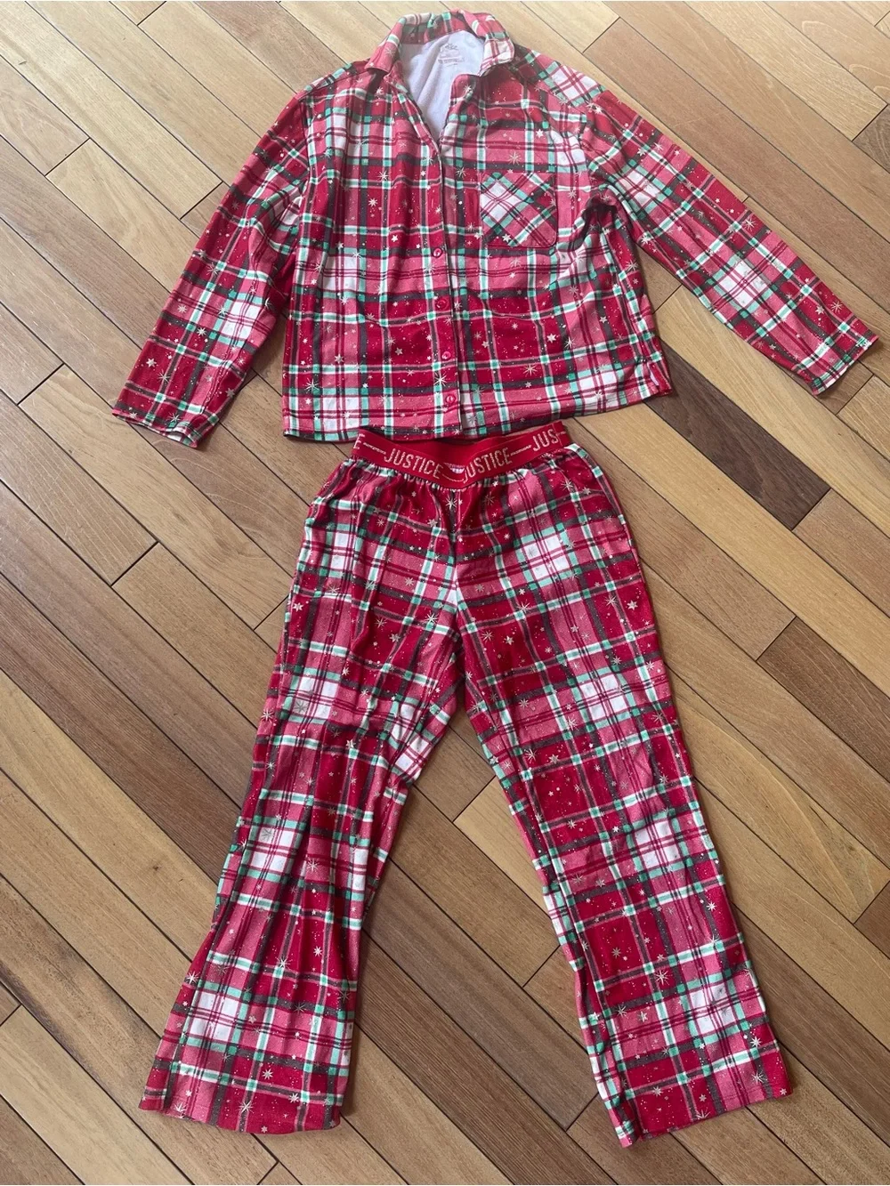 Girls Christmas Pajama Lot 6 Sets Sz 10-14 Disney PBK Justice Elf Target